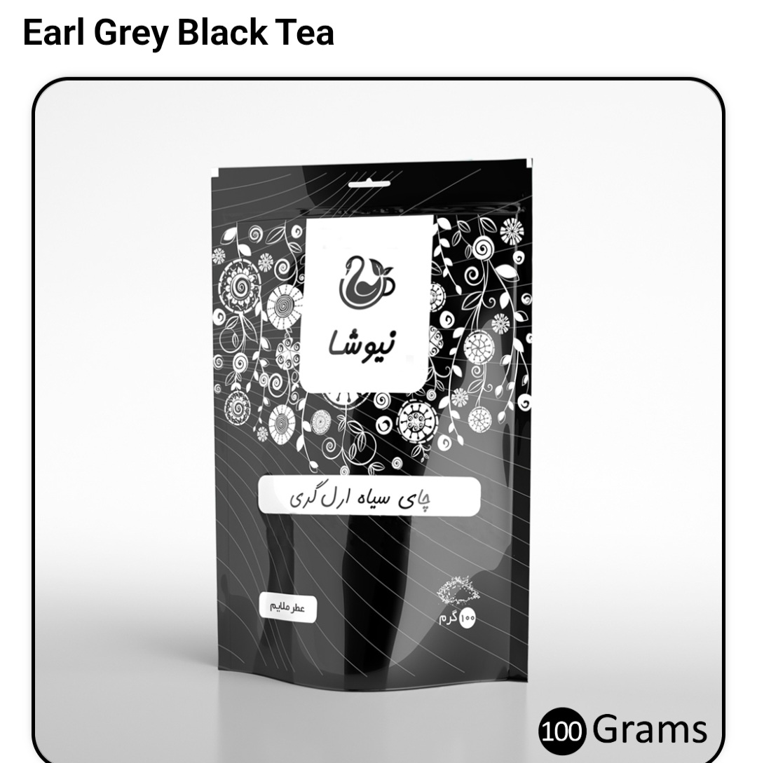 بسته چای سیاه ارل گری نیوشا 100 گرمی
